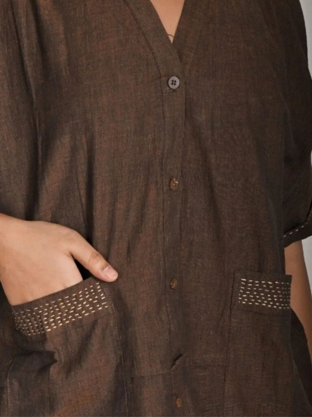 Boxy Top (Kobicha Brown) - 4